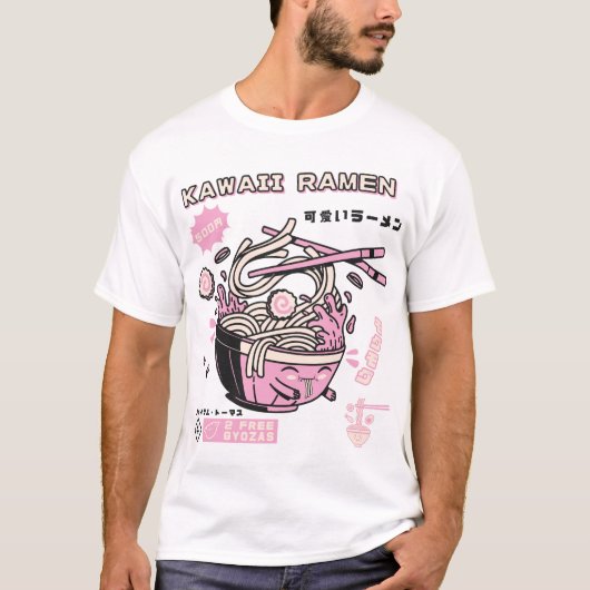 かわいいラーメン Tシャツ (正面)