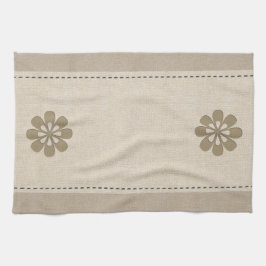 かわいいリオーガニックネンのルックフラワー キッチンタオル