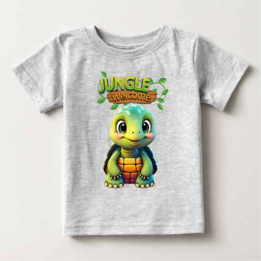かわいいリクガメのカメ🐢 ベビーTシャツ (正面)
