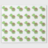 かわいいリクガメ ラッピングペーパー (フラット)