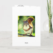 かわいいリスおもしろいの聖降誕祭 シーズンカード (裏面)