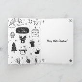 かわいいリスおもしろいの聖降誕祭 シーズンカード (内部)