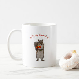 かわいいリスからの私のバレンタインがあって下さい コーヒーマグカップ