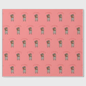 かわいいリスからの私のバレンタインがあって下さい ラッピングペーパー (フラット)