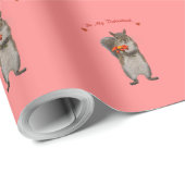 かわいいリスからの私のバレンタインがあって下さい ラッピングペーパー (ロールコーナー)