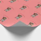 かわいいリスからの私のバレンタインがあって下さい ラッピングペーパー (角)