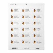 かわいいリスがあなたに手を振る ラベル (フルシート)