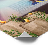 かわいいリスが本を読む オーダーメイドの保育園アート ポスター (角)