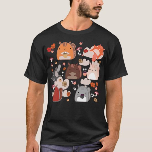 かわいいリスたち Tシャツ (正面)