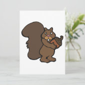 かわいいリスとどんぐりの木の生き物 招待状 (スタンド正面)