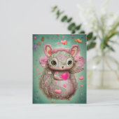 かわいいリスとハート シーズンカード (スタンド正面)