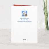 かわいいリスとベルクリスマスホリデーカード シーズンカード (裏面)