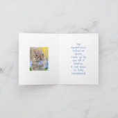 かわいいリスと花、DIYメッセージありがとうC サンキューカード (内部)