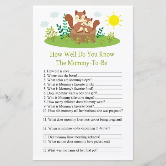 かわいいリスどのように良い知っているベビーショールゲーム (正面)