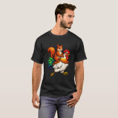 かわいいリスにわとり Tシャツ (正面フル)