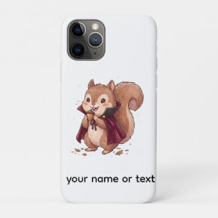かわいいリスのかぼちゃマントのハロウィーン衣装 iPhone 11 PROケース