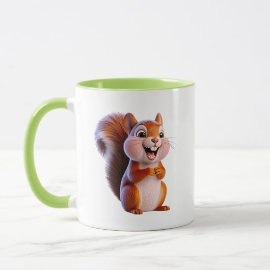 かわいいリスのかわいいキャラクター マグカップ (左)