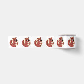 かわいいリスのかわいいキャラ サテンリボン (正面)