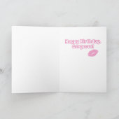 かわいいリスのティアラと口紅ハッピーバースデー カード (内部)