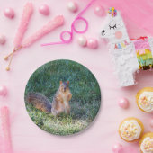 かわいいリスの写真 ペーパープレート (パーティー)