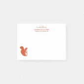 かわいいリスの名前と連絡注記 ポストイット (正面)