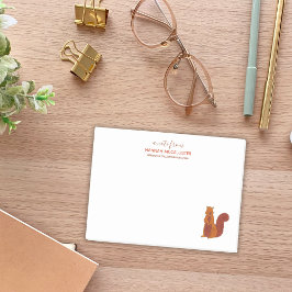 かわいいリスの名前と連絡注記 ポストイット