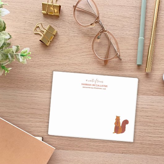 かわいいリスの名前と連絡注記 ポストイット