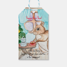 かわいいリスの居心地の良いスケッチ ギフトタグ