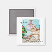 かわいいリスの居心地の良いスケッチ マグネット (正面/裏面)