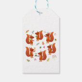 かわいいリスの幸せな休日パーソナライズされた ギフトタグ (裏面)