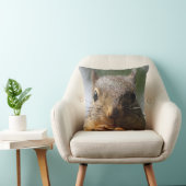 かわいいリスの微笑の写真 クッション (椅子)