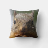 かわいいリスの微笑の写真 クッション (裏面)