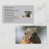 かわいいリスの微笑の写真 名刺 (正面/裏面)