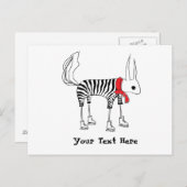 かわいいリスの挨拶状 ポストカード (正面/裏面)