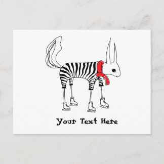 かわいいリスの挨拶状 ポストカード