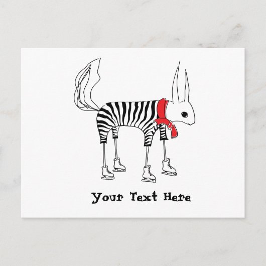 かわいいリスの挨拶状 ポストカード (正面)