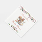 かわいいリスの森の森の森の赤ちゃんシャワーナプキン スタンダードランチョンナプキン (角)