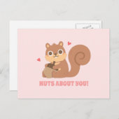 かわいいリスはあなたが好き バレンタインデーのユーモア ポストカード (正面/裏面)