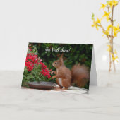 かわいいリスカスタムのがグリーティングカードに カード (黄色い花)