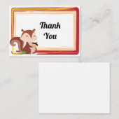 かわいいリスサンキューカード ノートカード (正面/裏面)