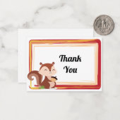 かわいいリスサンキューカード ノートカード (正面/裏面インサイチュ)