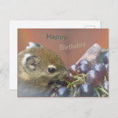 かわいいリスハッピーバースデーはがき ポストカード (正面/裏面)