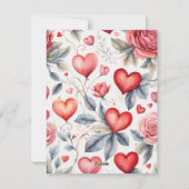 かわいいリスバレンタインカード子供用 シーズンカード (裏面)