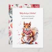 かわいいリスバレンタインカード（子供向け） シーズンカード (正面/裏面)