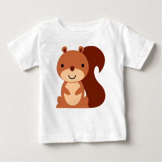 かわいいリスベビーシャツ ベビーTシャツ