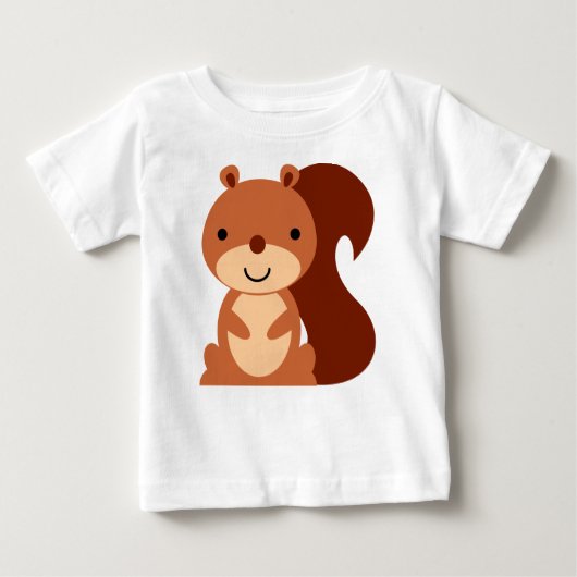 かわいいリスベビーシャツ ベビーTシャツ (正面)