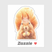 かわいいリスポートレート シール (シート)