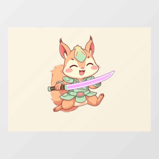 かわいいリス侍 ウィンドウサイン (シート)