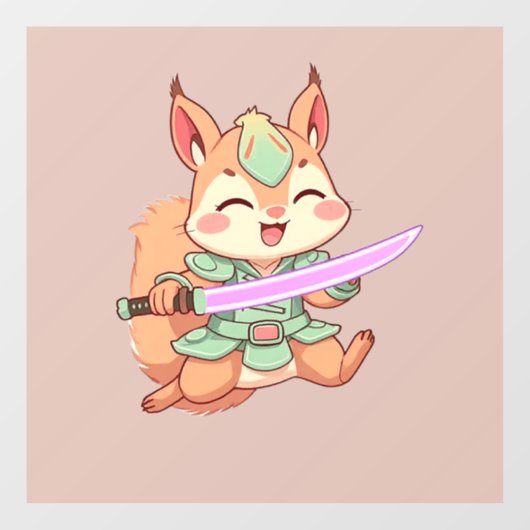 かわいいリス侍 ウィンドウサイン (シート)