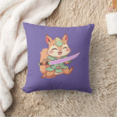 かわいいリス侍 クッション (ブランケット)